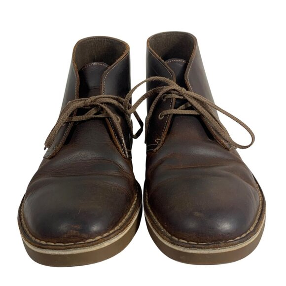 Clarks Collection Mens Brown Leather Chukka Desert Lace Up Boots SZ 10 M US - Picture 1 of 9